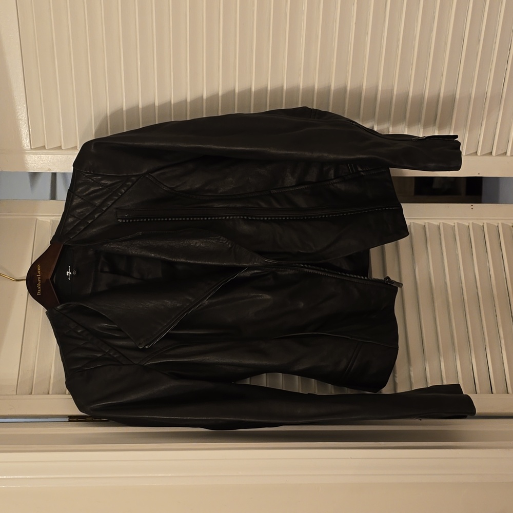 7 for Mankind Leather jacket black XS
